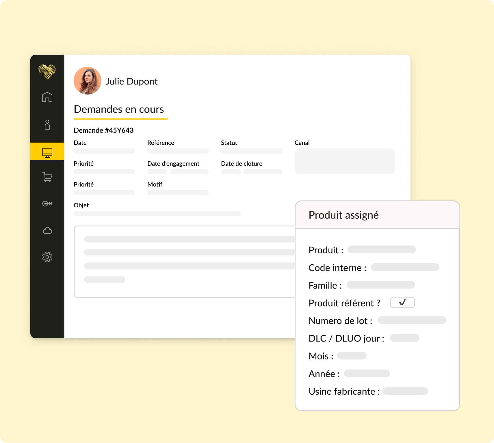 process produit pour un service client